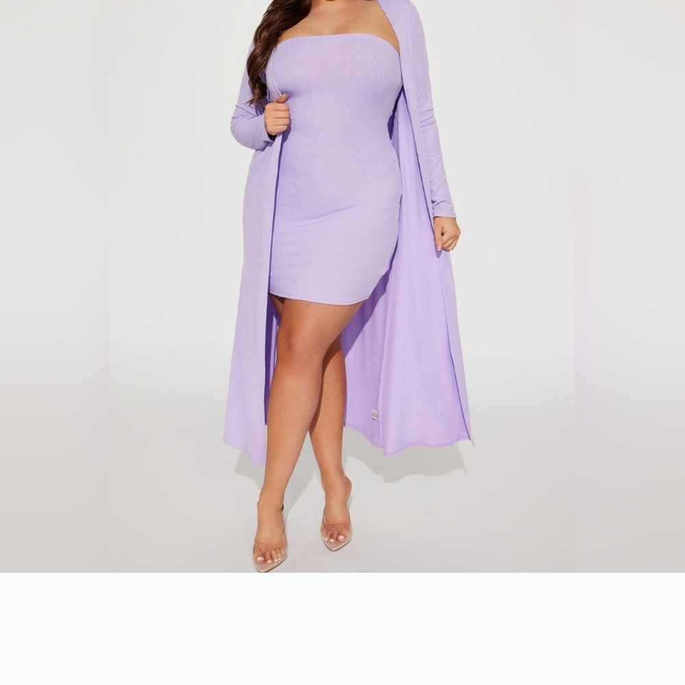 Fashion Nova Purple Strapless Bodycon Mini